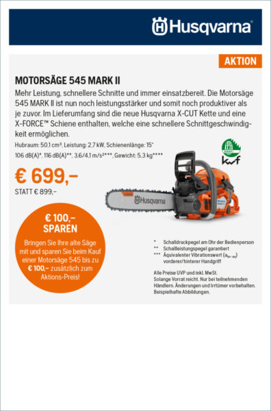 Hq Anzeigen Frhjahrsaktion 2021 2sp Rz Motorsge 545 Mark Ii Kopie